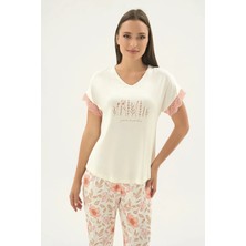 Sevim 17383 Kadın Baskılı Pijama Takım
