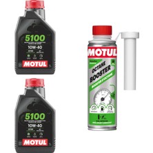 Motul 5100 10W40 (2 Adet) + Yakıt Sistemi Temizleyici Octane Booster