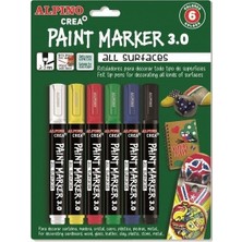 Alpino AR000250 Paint Crea Markör Kalemi 6 Lı