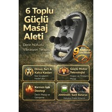 Kılıforyum Toplu Şarjlı Masaj Aleti 9 Kademeli Hız 2000MAH Güçlü Motor Titreşimli Vücut Masaj Cihazı