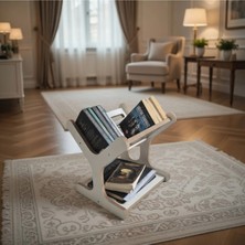 Ankebut Kitaplık ve Dergilik Organizetör Dekoratif Demonte Beyaz
