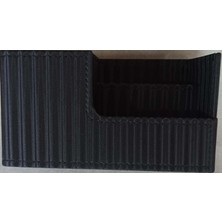  ınn design organizer masa üstü kalemlik beyoğlu serisi deri cosmos siyah 11x20x9.5cm dd-1235