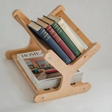 Ankebut Kitaplık ve Dergilik Organizetör Dekoratif Demonte Natürel