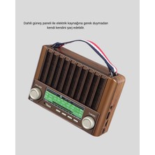 İsingir Shopping Güneş Enerjili Taşınabilir Hoparlör KTF-1428 Bluetooth Radyo USB Sd Kart Destek - IS002Y-7R6QX