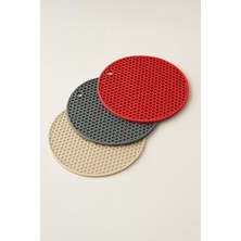 Sihome 3'lü Kalburabastı Desenli Petek Silikon Nihale Isıya Dayanıklı Mutfak Altlığı