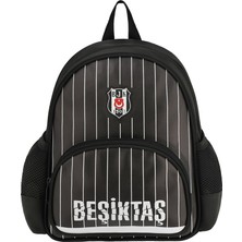 Me Çanta Anaokul Sırt Çantası Beşiktaş İnce Çubuk Desenli Suni Deri 25353