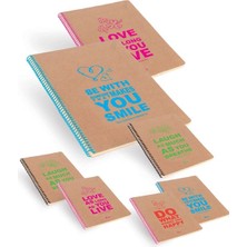  keskin color a6 spiralli defter funky sert kapak kareli 80 yaprak 418022-99 (6 lı paket)