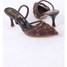 Sefayol Juene Kahverengi Kadın Topuklu Ayakkabı