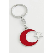 Zenvia Ay Yıldız Metal Anahtarlık