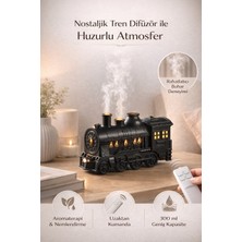 FaroxTech Dekoratif Lokomotif Tasarımlı Ultrasonik Hava Nemlendirici - Işıklı ve Kumandalı Aroma Difüzörü