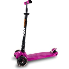 Voit 218 Katlanabilir Işıklı 3 Teker Çocuk Scooter Fuşya 8Vtoy218/090