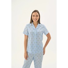 Sevim 17547 Kadın Düğmeli Pijama Takım