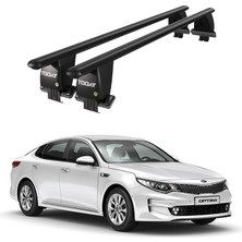 Today Auto Royal Kia Optima (2015 ve Sonrası) Uyumlu Siyah Kilitli Ara Atkı Port Bagaj Tavan Barı