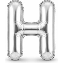 Eng Parti Dünyası H Harfi - Gümüş Folyo Harf Balon 40 Inç