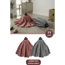 Flora 2 Adet Süper Emici Jumbo Boy Mikrofiber Havlu Mop, Tüm Yüzeylerle Uyumlu Yedek Mop Başlığı 2’li Set
