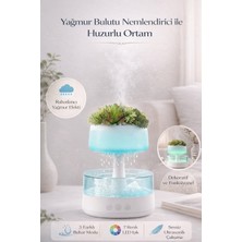 FaroxTech Yağmur Bulutu Nemlendirici & Gece Lambası - 7 Renk LED Işıklı Ultrasonik Hava Nemlendirici