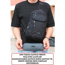 Seventeen Siyah Çapraz Sırt Omuz Göğüs Su Geçirmez Askılı Çanta