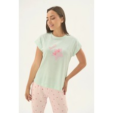 Sevim 17540 Kadın Baskılı Pijama Takım