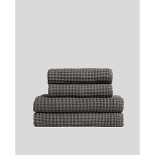Anne Sesi Premium Waffle 4'lü Banyo Havlu Seti %100 Pamuk, Ultra Yumuşak, Emici, Hızlı Kuruyan, Bohem, Minimalist