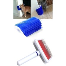 3b Trend Kedi Kaşınma ve Evcil Hayvan Tüy Tarama ve Kaşıma Fırçası Telli Beyaz