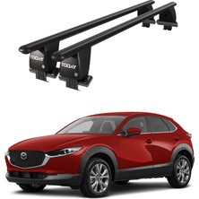 Today Auto Royal Mazda Cx-30 (2019 ve Sonrası) Uyumlu Siyah Kilitli Ara Atkı Port Bagaj Tavan Barı