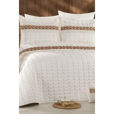 Çeyiz Diyarı Colors Micro Çift Kişilik Yatak Örtüsü Krem Krem