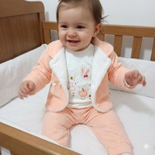 Babyim Kız Bebek Hırkalı 3'lü Takım