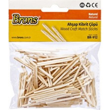 Brons Ahşap Kibrit Çöpü Naturel Br-912 (100 Lü Paket)