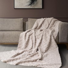 Latuda Home Ponela Koltuk Örtüsü Kaymaz Bohem Punch Kabartmalı 3 Boyutlu 175X215 cm ( Medium ) Kaymaz, Camel