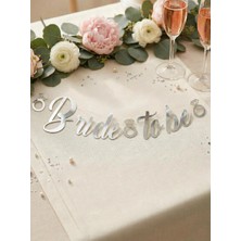 Bride To Be Kaligrafi Banner Asılabilir  Bekarlığa Veda Parti Süsü Gümüş