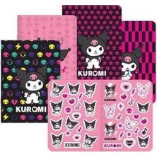  keskin color kuromi 18,5x26cm 40 yaprak çizgili tel dikişli defter 381851-12 (karışık renk 1 adet)
