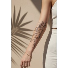 Dövme Kutusu Minimalist Şimşek Çakması ve Yıldırım Demeti Figürlü Sanatsal Tattoo - Yarı Kalıcı / 1 Ay Kalıcı