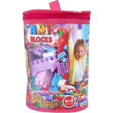 Asya Oyuncak Ant 80 Parça Çantalı Blocks Pastel Hp-082