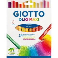 Giotto Olio Maxi Yağlı Pastel boya Yuvarlak 24 Renk 293800