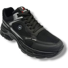 Wanderfull 4334-26 Anorak Bağcıklı Erkek Sneaker siyah gümüş 45-47