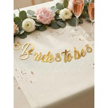 Parti Adresi Bride To Be Kaligrafi Banner Asılabilir  Bekarlığa Veda Parti Süsü Altın