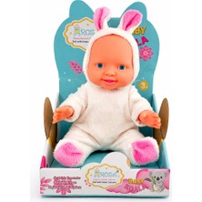 Toyx Sevimli Tavşan Kostümlü Oyuncak Bebek – Yumuşak Peluş Tasarım, 3+ Yaş (Pembe - Mavi - Beyaz)