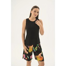 Sevim 17464 Kadın Geniş Askılı Şort Takım