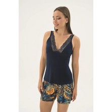 Sevim 17600 Kadın Geniş Askılı Şort Takım