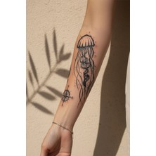 Dövme Kutusu Deniz Anası ve Minimal Pusula Dövme - Yarı Kalıcı / 1 Ay Kalıcı Tattoo