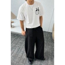 Tarz Cool Panda Baskılı Unisex Basic Tişört – Rahat Kesim Günlük Stil