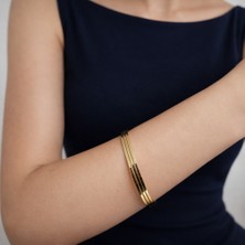 nerora Paslanmaz Çelik 3lü Ajda Bilezik Ince (Kararmama Garantili)