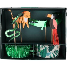 Meri Meri - Go Wild Cupcake Kit - Vahşi Doğa Cupcake Kit