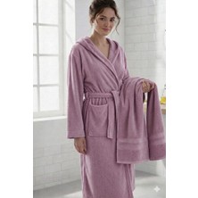 Battal Boy Geniş Kalıp Havlulu %100 Pamuk Kadın &erkek Bornozu