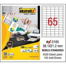  ekstrafix laser etiket 38,1x21,1mm q fıx-5165 (100 lü paket)