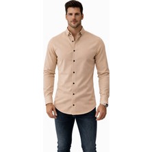 QS Erkek Slim Fit  Gömlek Likralı Kırışmaz