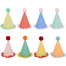 Meri Meri - Mini Animal Parade Hats - Mini Pon Ponlu Parti Şapkaları (8'li)