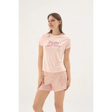 Sevim 17656 Kadın Baskılı Şort Takım