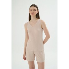 Sevim 17860 Kadın Geniş Askılı Şort Takım