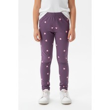 Toontoy Kız Çocuk Kabaran Kalp Baskılı Tayt